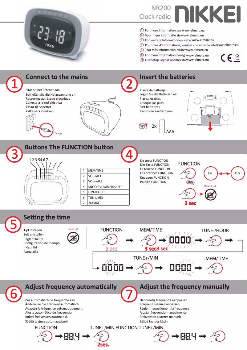 Image de la première page du manuel de l'appareil NR200WE