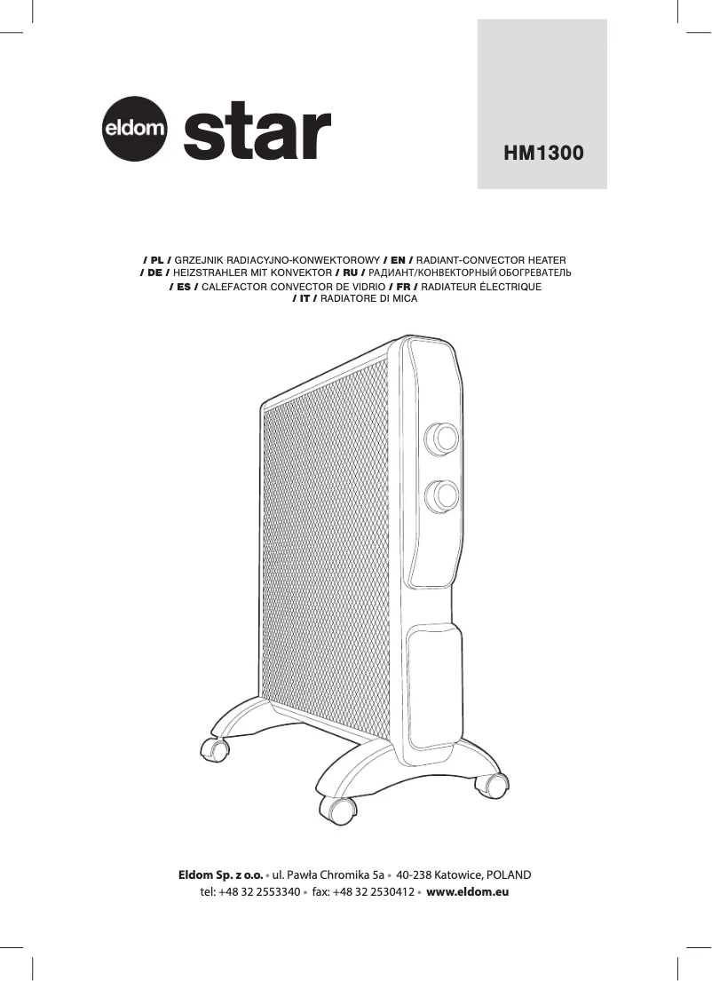 Página 1 del manual Manual de usuario Eldom HM1300