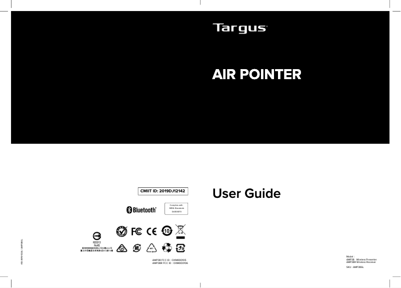 Page 1 de la notice Manuel utilisateur Targus AMP38GL