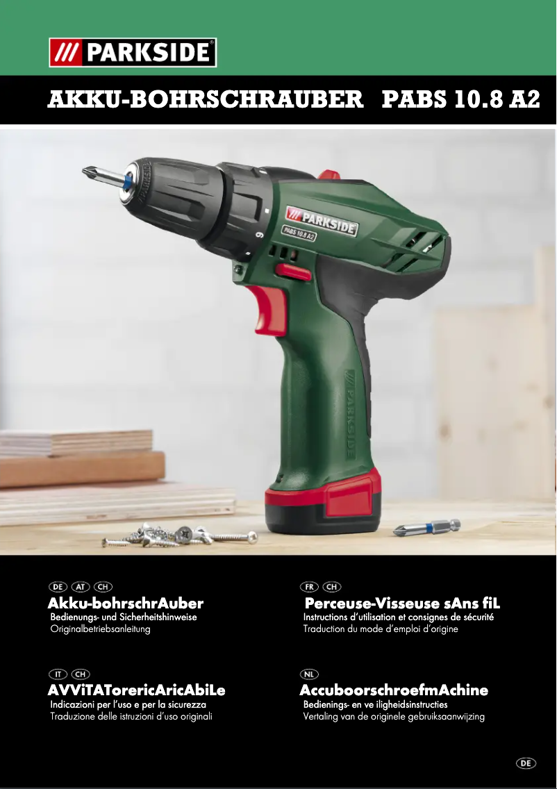 Page 1 de la notice Manuel utilisateur Parkside PABS 10.8 A2