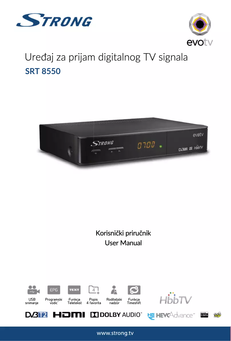 Image de la première page du manuel de l'appareil SRT 8550