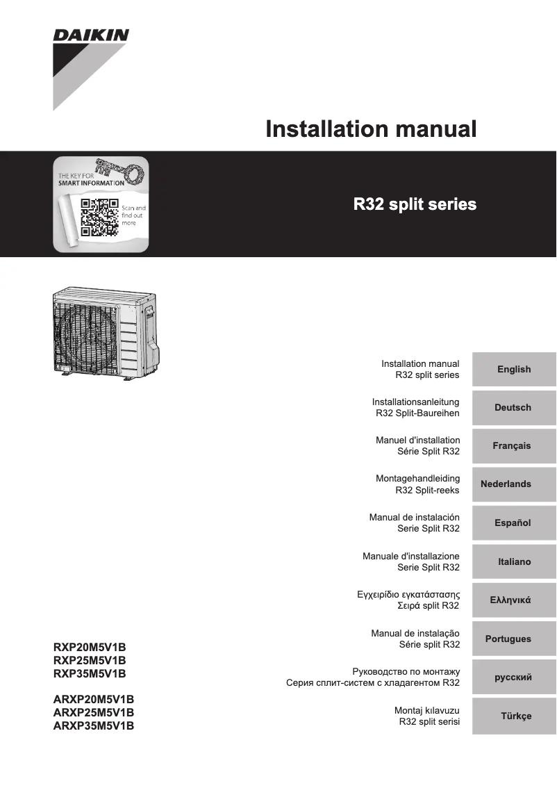 Page 1 de la notice Manuel utilisateur Daikin ARXP25M