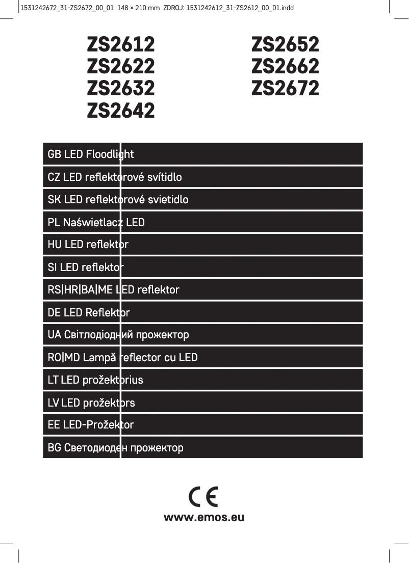 Page n°1 - Manuel utilisateur Emos ZS2672