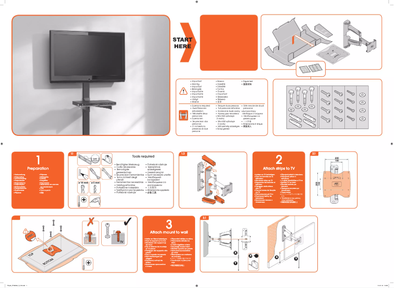 Page 1 de la notice Manuel utilisateur Vogel's BASE 45