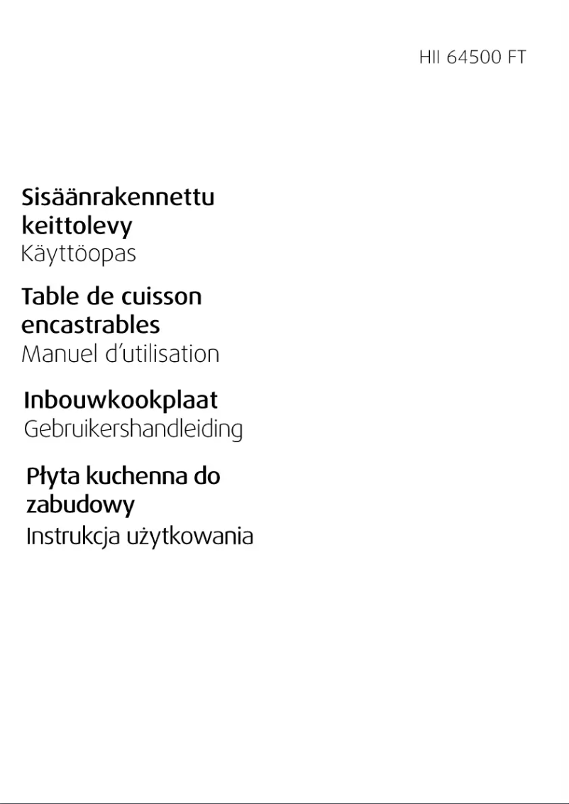 Image de la première page du manuel de l'appareil HII 64500