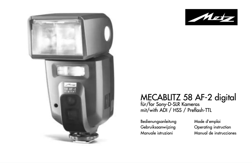 Page 1 de la notice Manuel utilisateur Metz Mecablitz 58 AF-2