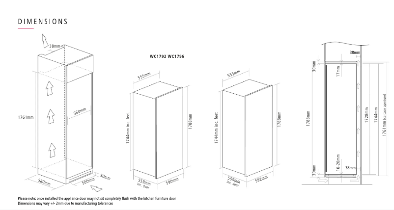 Page n°1 - Instructions / montage Caple WC1792