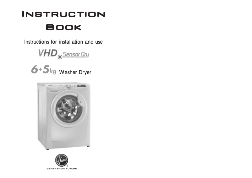 Page n°1 - Manuel utilisateur Hoover VH W654D-80