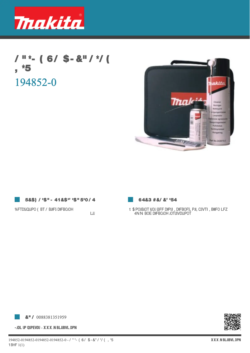 Image de la première page du manuel de l'appareil 194852-0