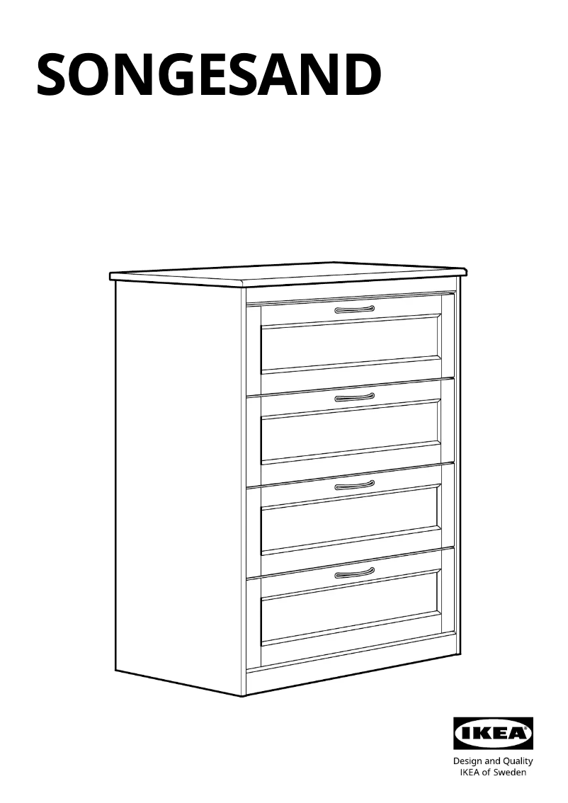 Page 1 de la notice Manuel utilisateur Ikea SONGESAND 803.667.88