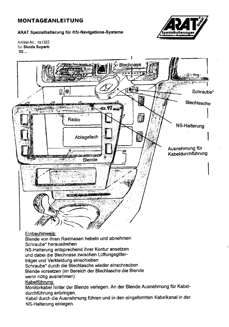 Image de la première page du manuel de l'appareil NS1322