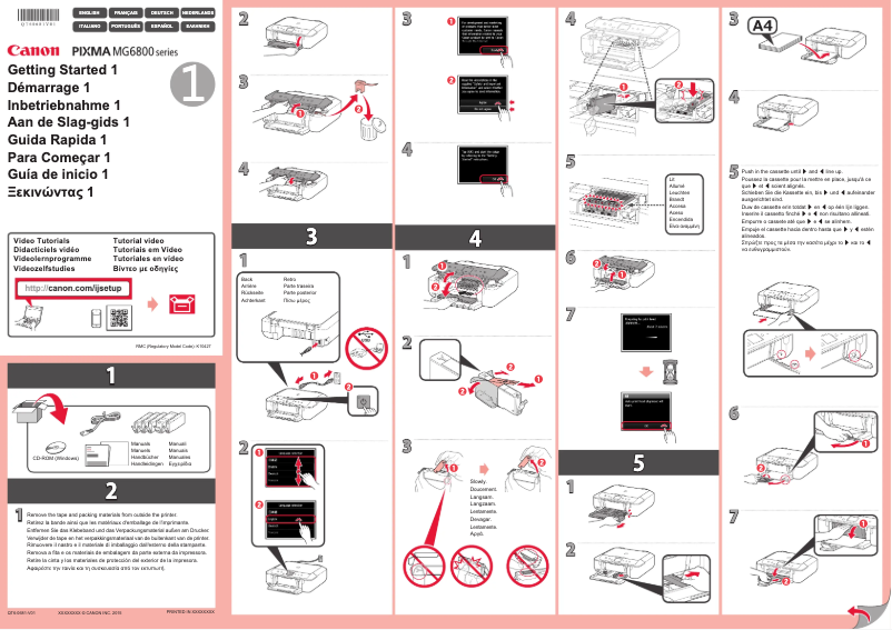 Page n°1 - Manuel utilisateur Canon Pixma MG6800