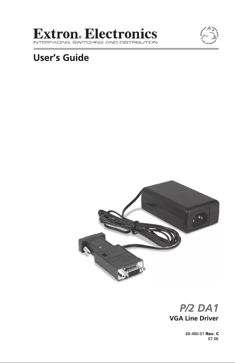 Image de la première page du manuel de l'appareil P/2 DA1