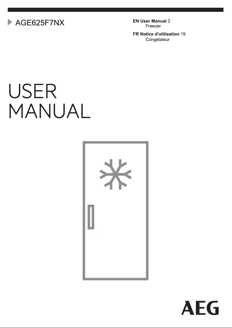 Página 1 del manual Manual de usuario AEG AGE625F7NX