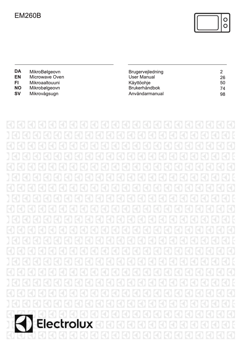 Page 1 de la notice Manuel utilisateur Electrolux EM260B