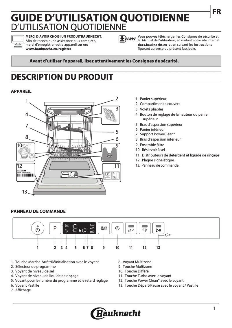 Image de la première page du manuel de l'appareil BCIO 3T341 PLET
