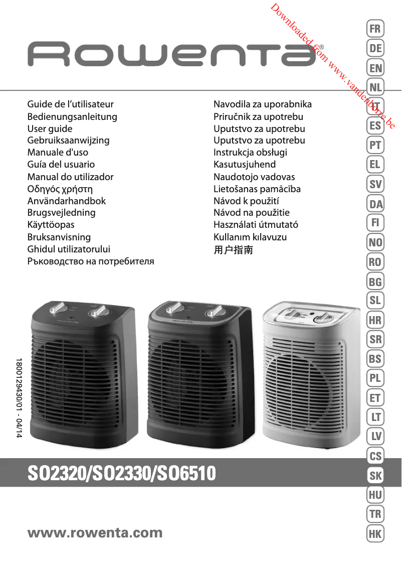 Página 1 del manual Manual de usuario Rowenta Instant Comfort Compact SO2330