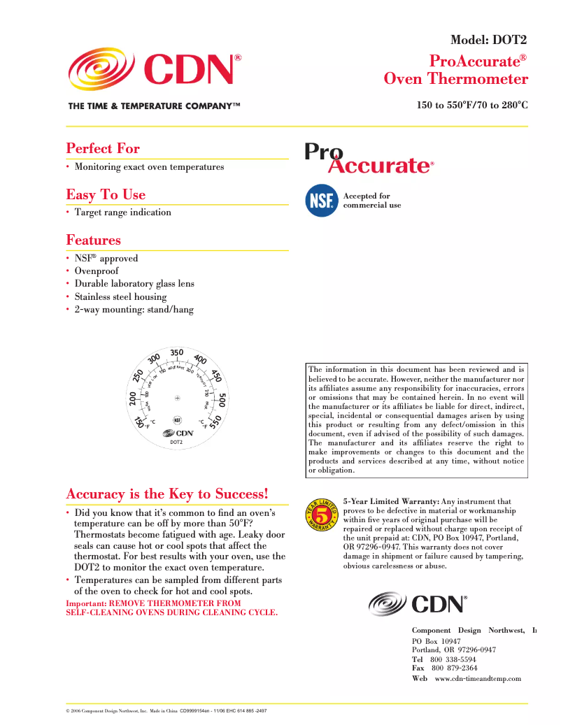 Page n°1 - Manuel utilisateur CDN ProAccurateDOT2