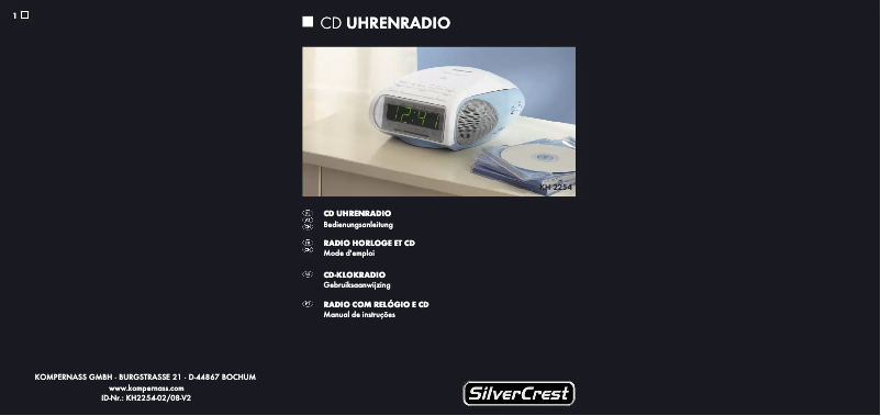 Page 1 de la notice Manuel utilisateur SilverCrest KH2254