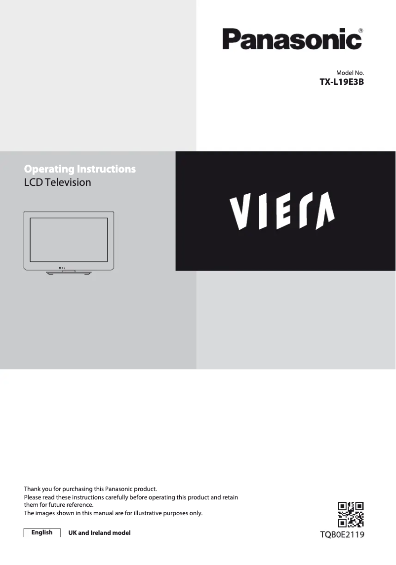 Page 1 de la notice Manuel utilisateur Panasonic Viera TX-L19E3B