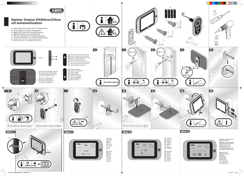 Page 1 de la notice Manuel utilisateur Abus ABTS38824