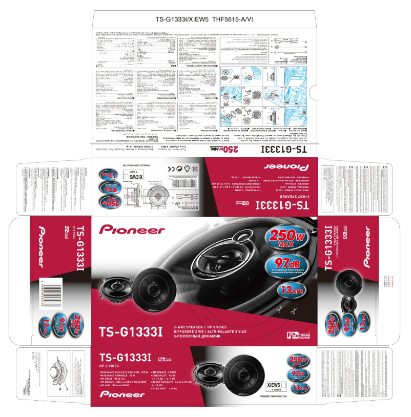Page 1 de la notice Manuel utilisateur Pioneer TS-G1333i