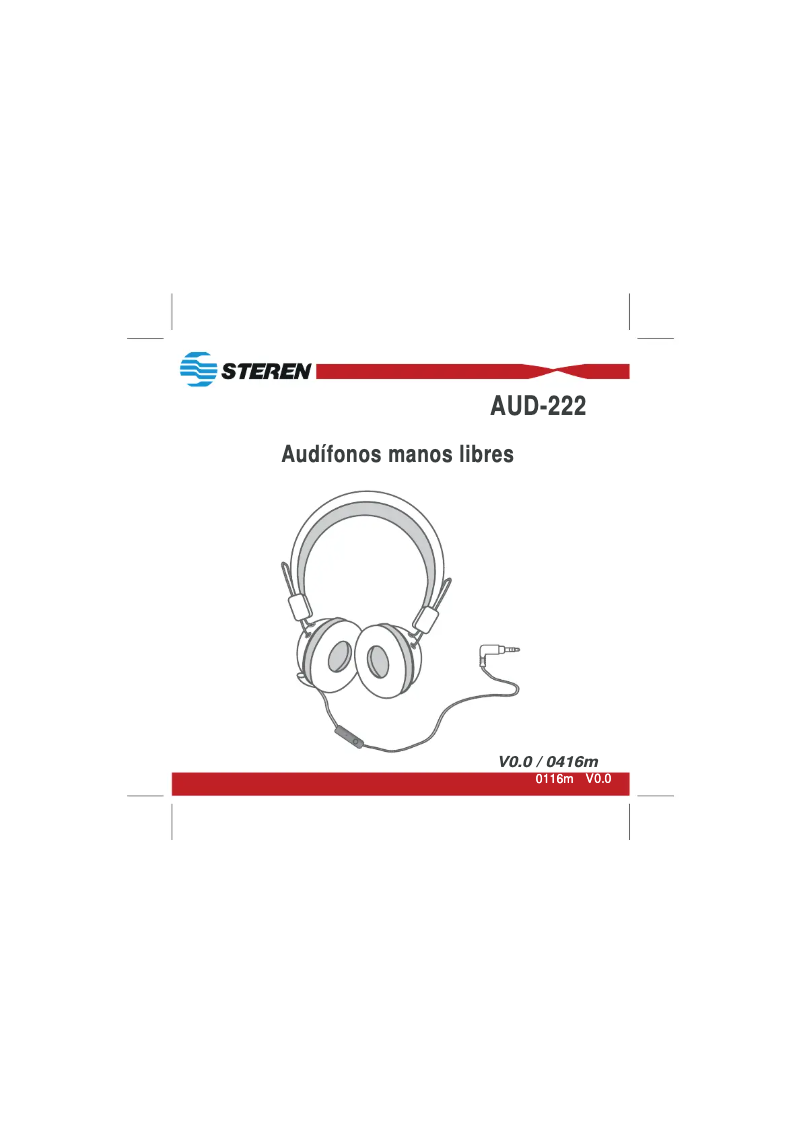 Image de la première page du manuel de l'appareil AUD-222