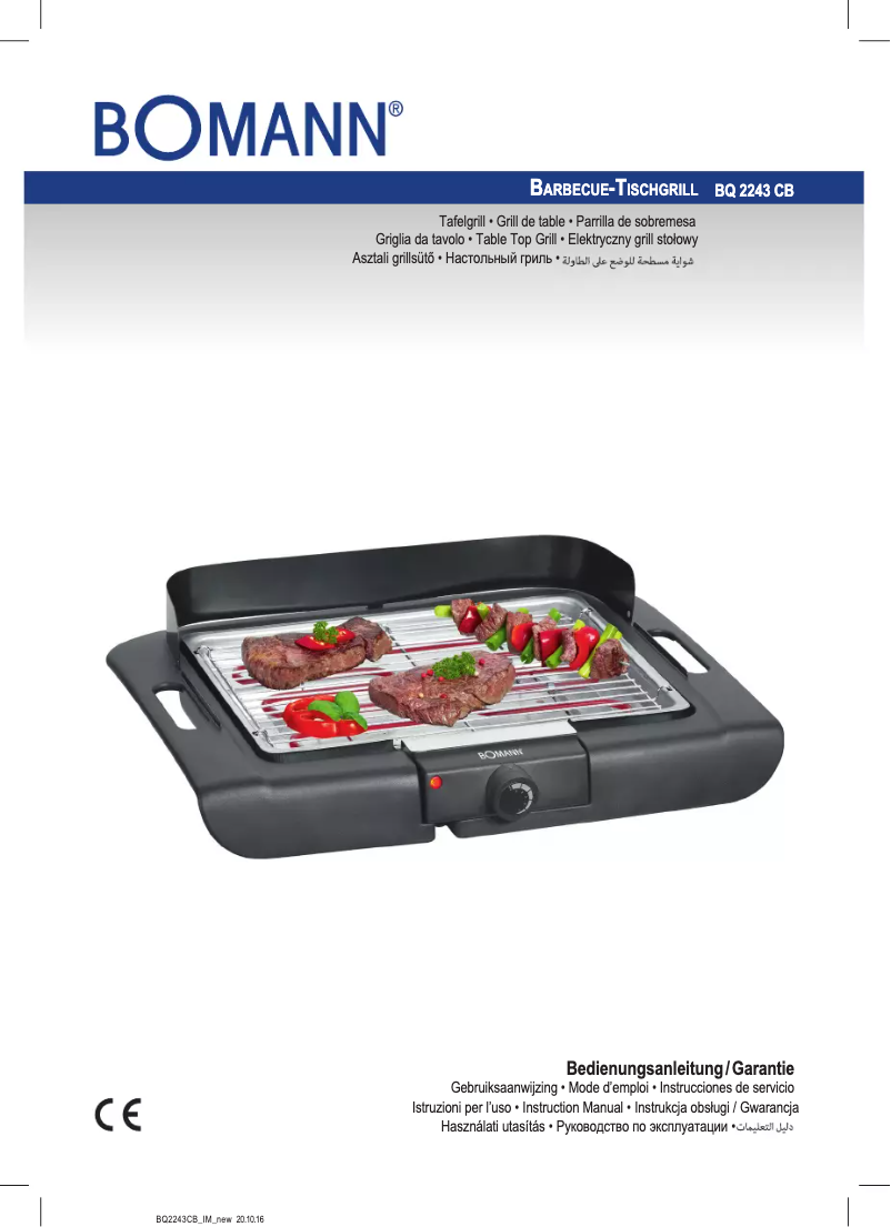 Page 1 de la notice Manuel utilisateur Bomann BQ 2243 CB