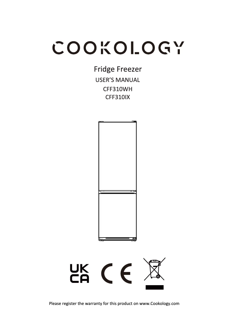 Image de la première page du manuel de l'appareil CFF310WH