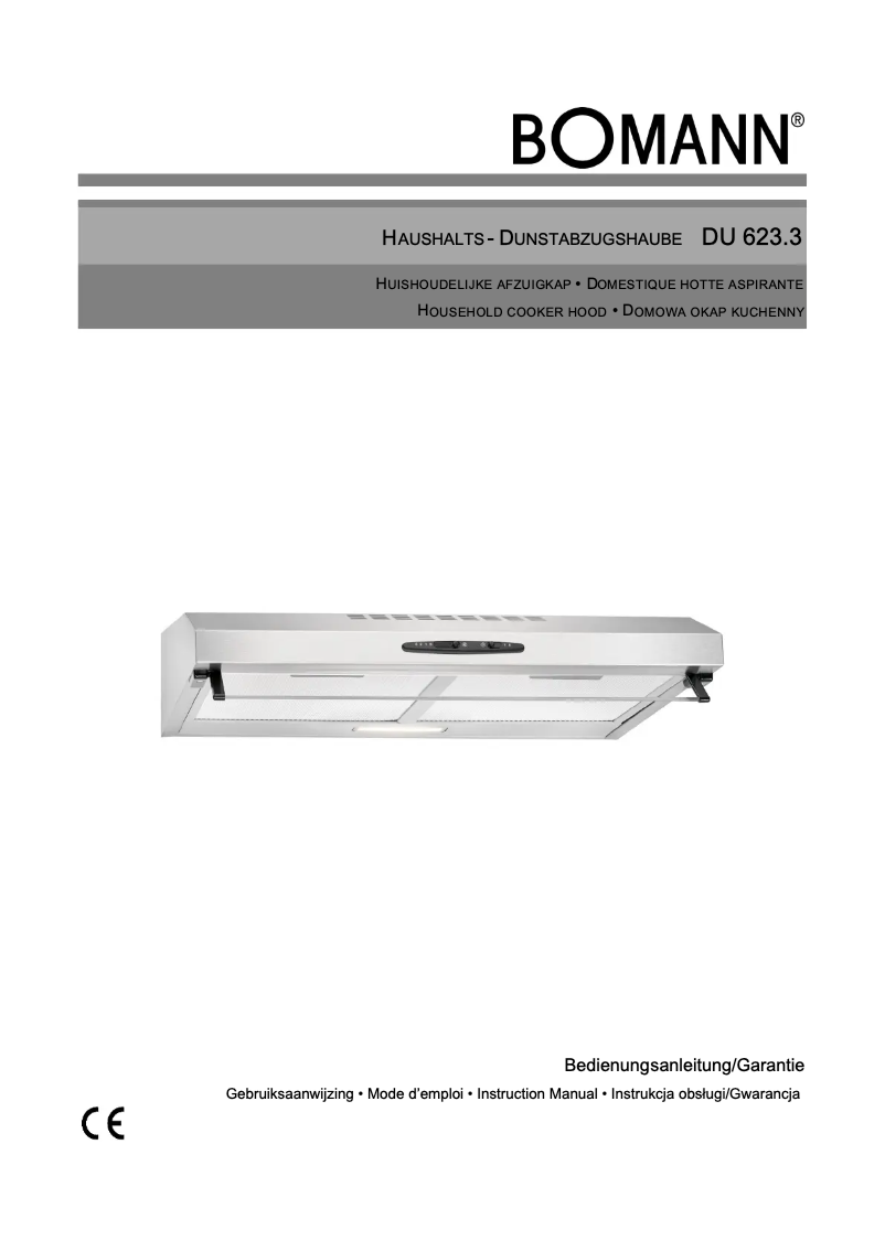 Page n°1 - Manuel utilisateur Bomann DU 623.3