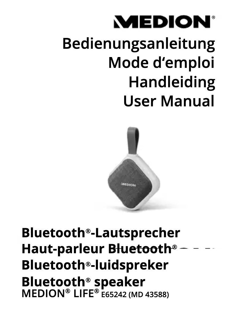 Image de la première page du manuel de l'appareil LIFE E65242 (MD 43588)