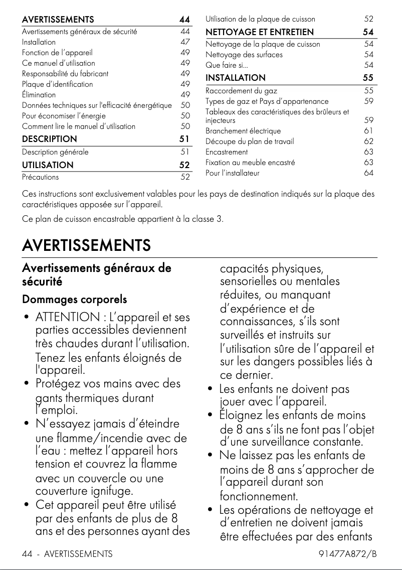 Page n°1 - Manuel utilisateur Smeg PX164L