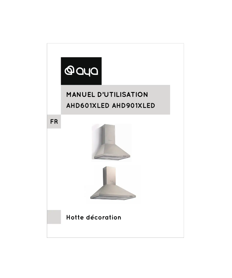 Page n°1 - Manuel utilisateur AYA AHD601XLED