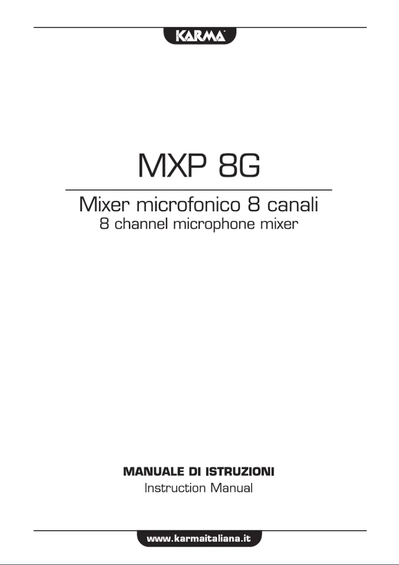 Page 1 de la notice Manuel utilisateur Karma MXP 8G
