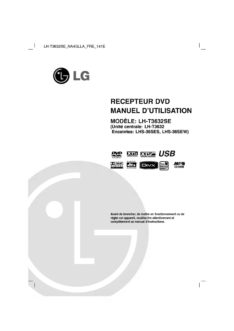 Page n°1 - Manuel utilisateur LG LH-T3632SE