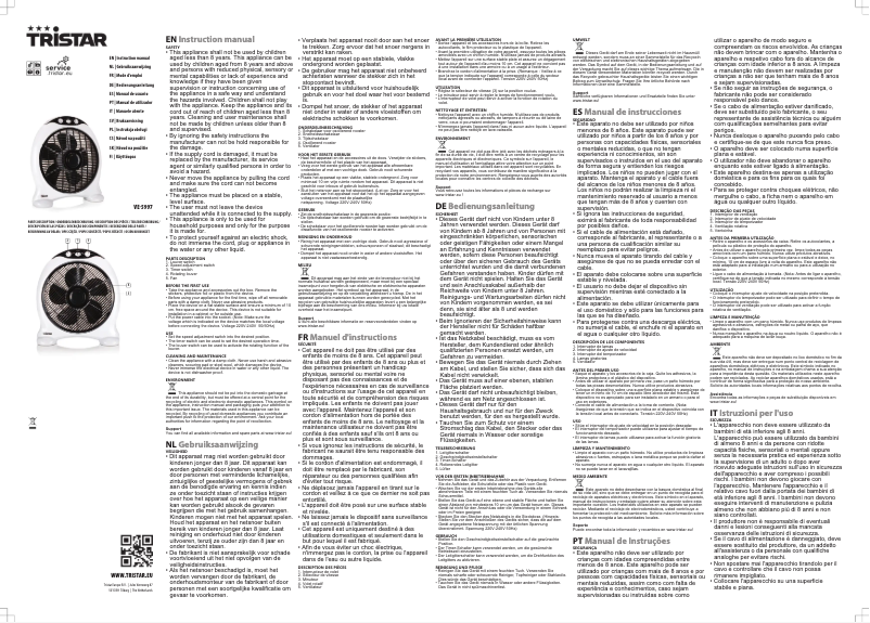 Página 1 del manual Manual de usuario TriStar VE-5997