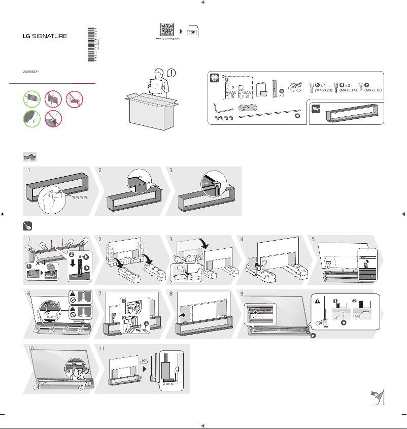Page 1 of the manual Installation Guide LG OLED88ZX9LA