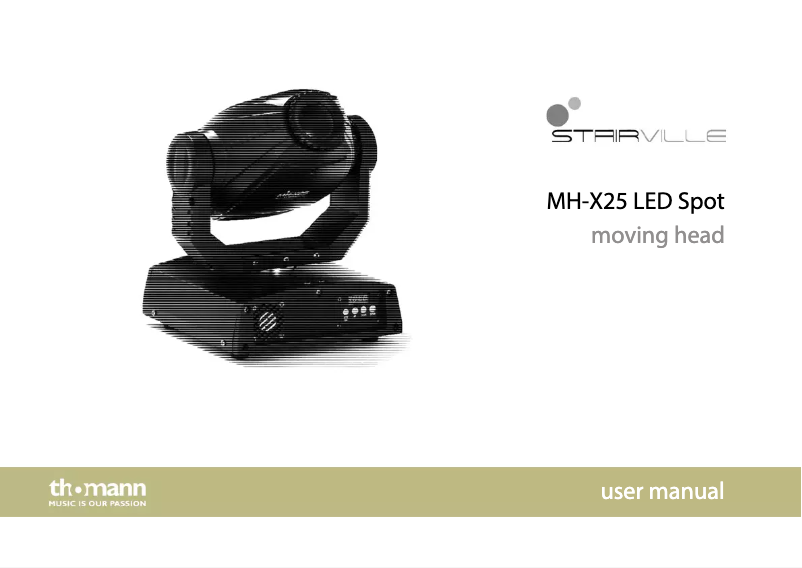 Page 1 de la notice Manuel utilisateur Stairville LED Spot MH-X25