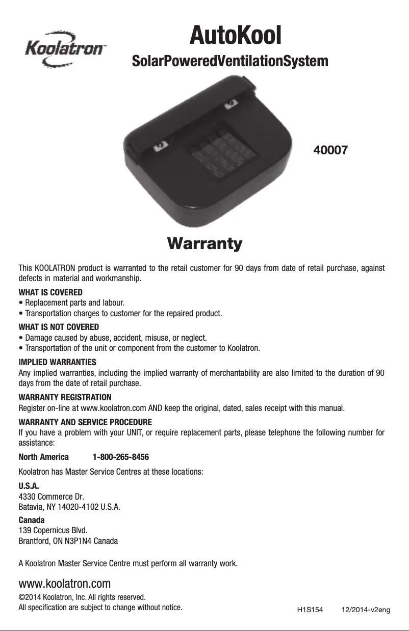 Image de la première page du manuel de l'appareil 400070