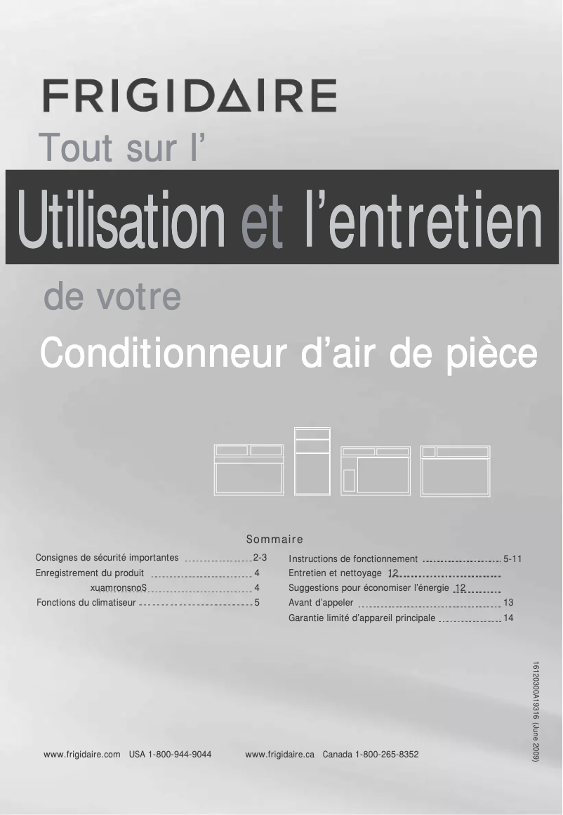 Image de la première page du manuel de l'appareil FFTA103WA2