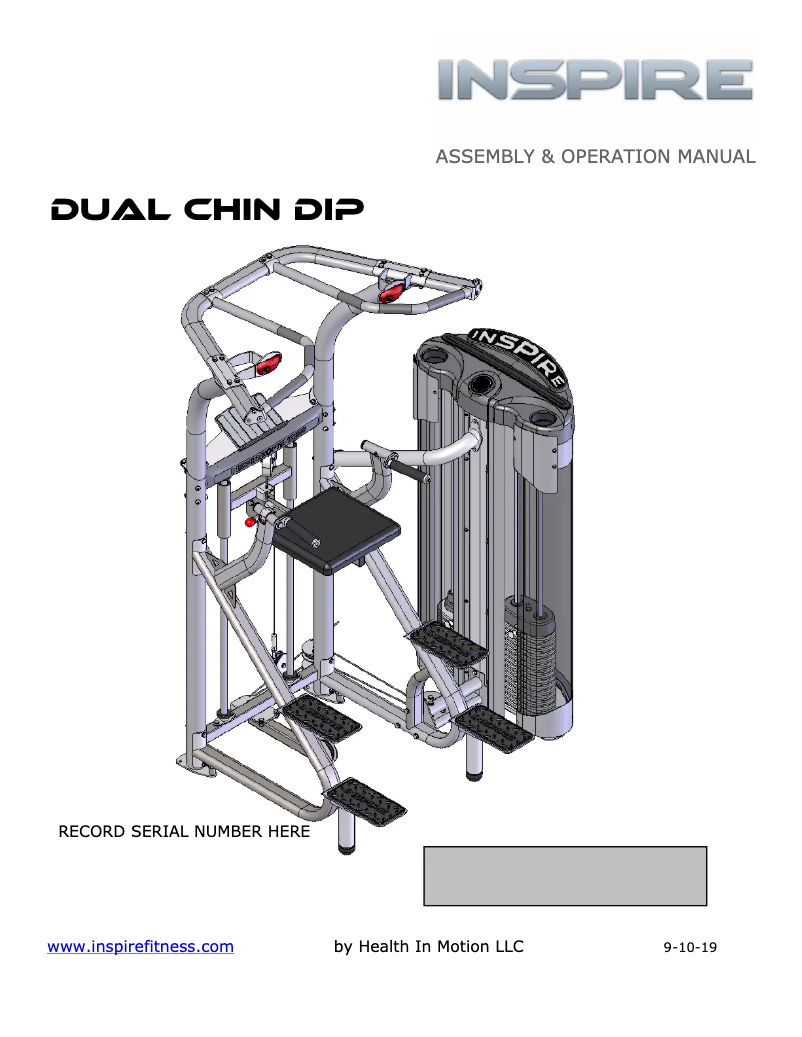 Image de la première page du manuel de l'appareil Dual Chin Dip