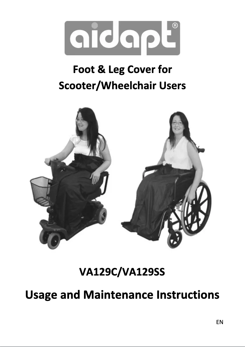Page n°1 - Manuel utilisateur Aidapt VA129SS