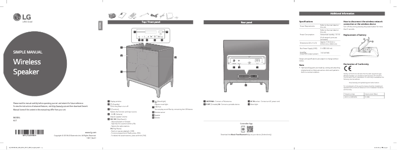 Página 1 del manual Manual de usuario LG AJ7