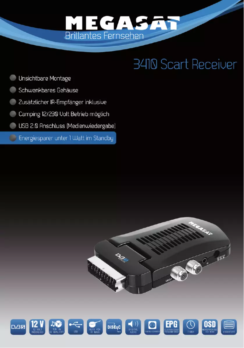 Page 1 de la notice Manuel utilisateur Megasat 3410