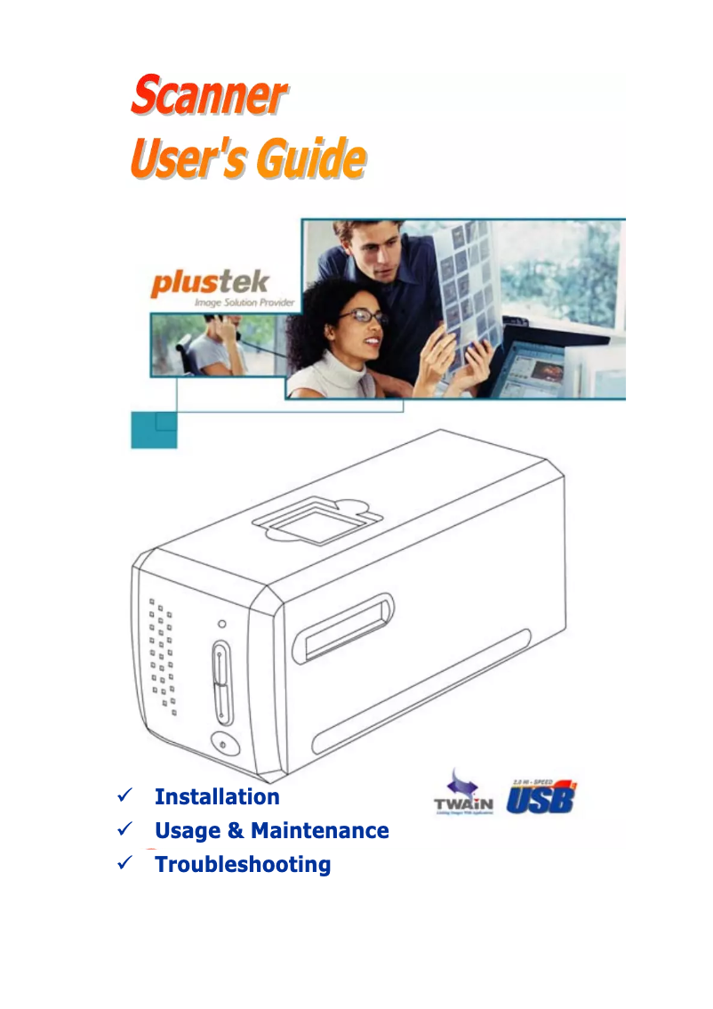 Page n°1 - Manuel utilisateur Plustek OpticFilm 7200