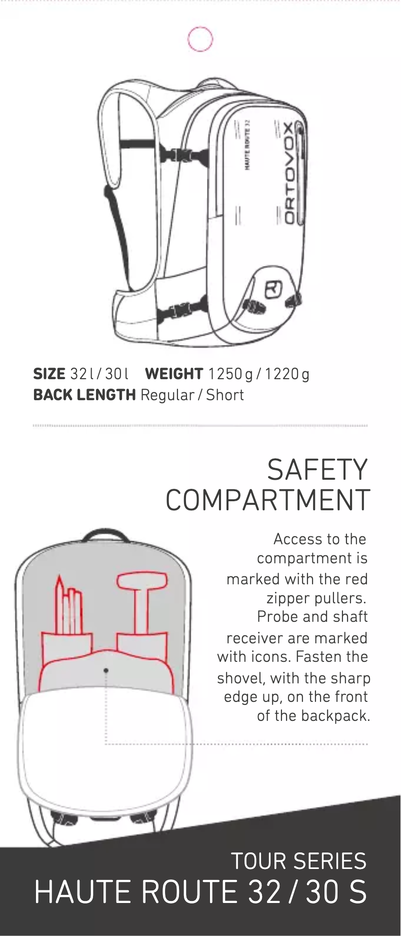 Page 1 de la notice Manuel utilisateur Ortovox Haute Route 32