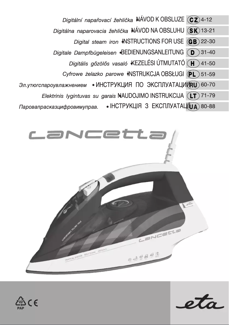 Página 1 del manual Manual de usuario Eta Digi Lancetta