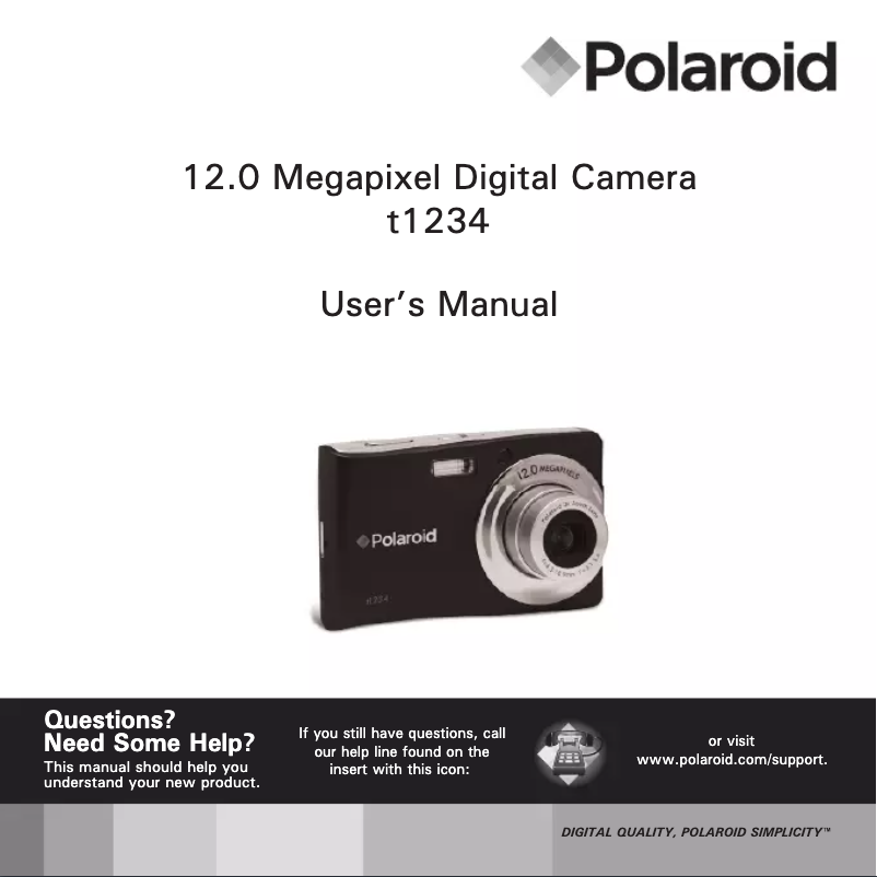 Page n°1 - Manuel utilisateur Polaroid t1234