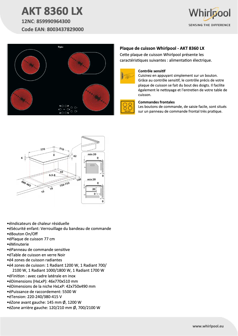 Image de la première page du manuel de l'appareil AKT 8360 LX