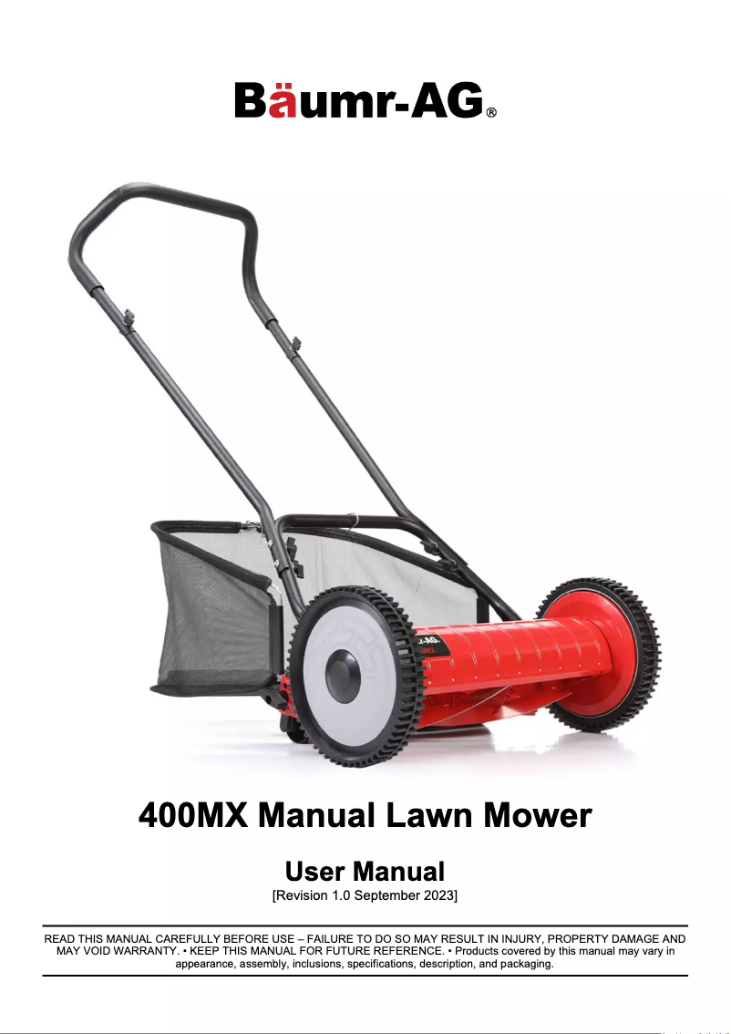 Imagen de la primera página del manual del dispositivo 400MX